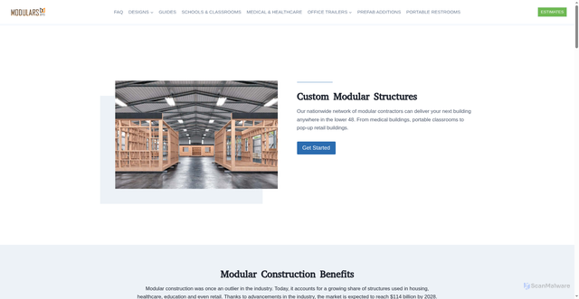 Security scan screenshot of https://modulars.org/