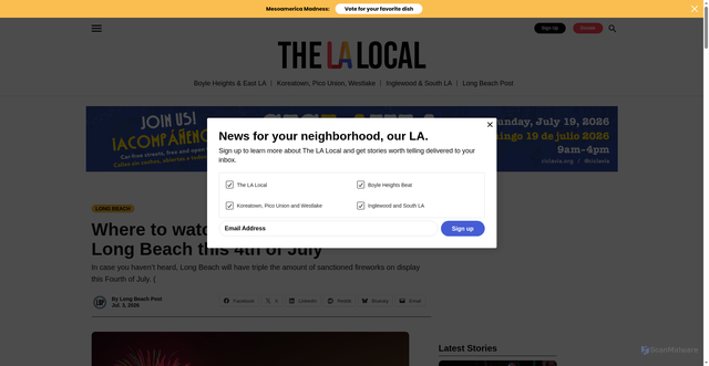 Security scan screenshot of https://thelalocal.org/neighborhoods/long-beach/where-to-watch-fireworks-in-and-around-long-beach-this-4th-of-july/
