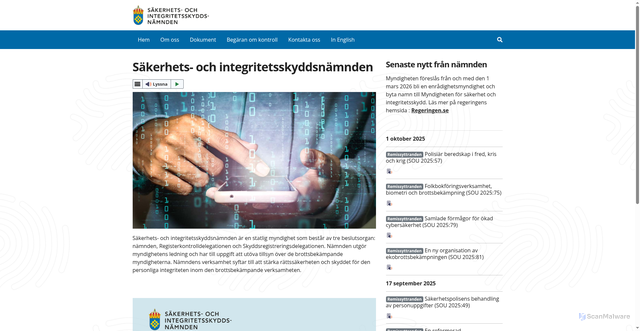 Security scan screenshot of https://www.sakint.se/
