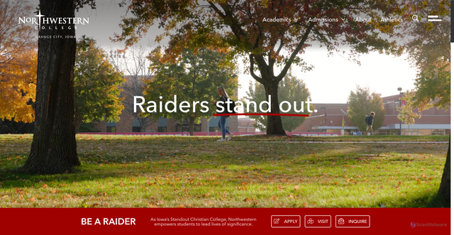 Security scan screenshot of https://www.nwciowa.edu/