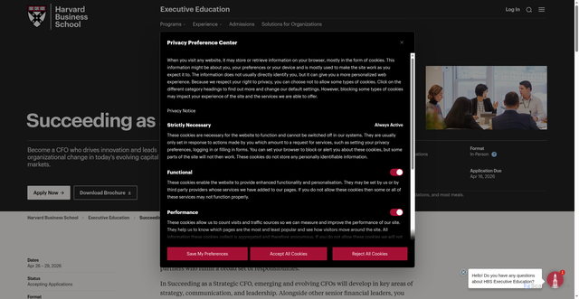 Security scan screenshot of https://www.exed.hbs.edu/succeeding-strategic-cfo