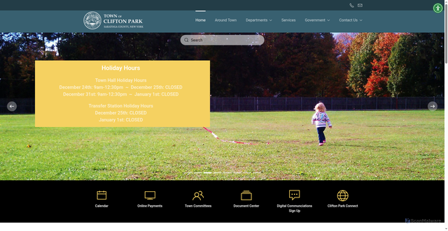 Security scan screenshot of https://cliftonparkny.gov/