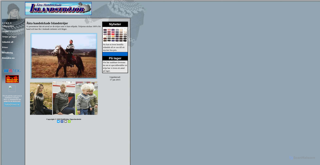 Security scan screenshot of https://islandsull.se