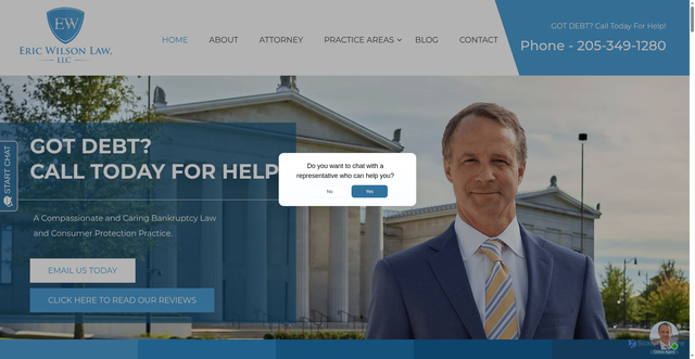 Security scan screenshot of https://www.ericwilsonlaw.com/