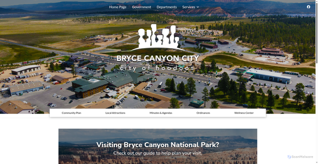 Security scan screenshot of https://brycecanyoncityut.gov/