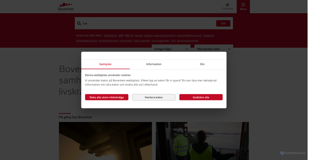 Security scan screenshot of https://www.boverket.se/