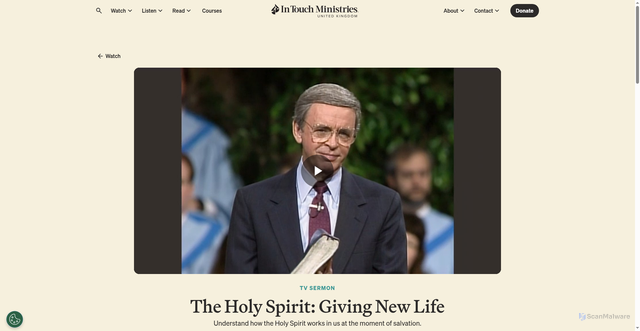 Security scan screenshot of https://www.intouch.org/watch/sermons/the-holy-spirit-giving-new-life