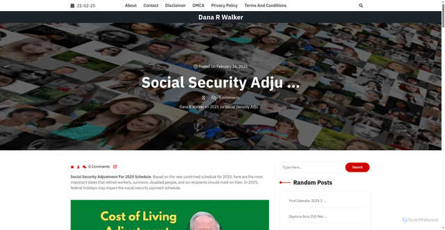 Security scan screenshot of https://danarwalkerc.pages.dev/jadqu-2025-social-security-adjustment-for-2025-schedule-top-wcqyq/