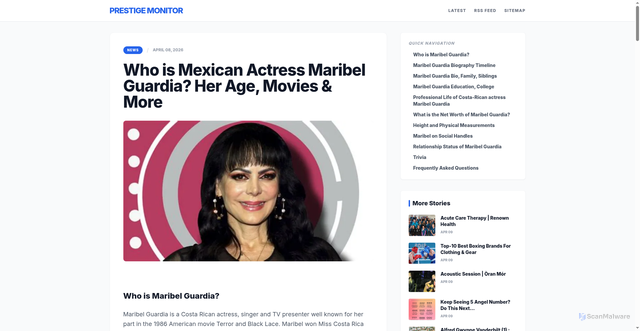 Security scan screenshot of https://circuit.efon.mlga.ek.gov.ng/who-is-mexican-actress-maribel-guardia-her-age-movies-more.html