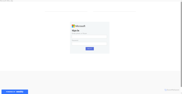 Security scan screenshot of https://infomamailoffice365.weebly.com/