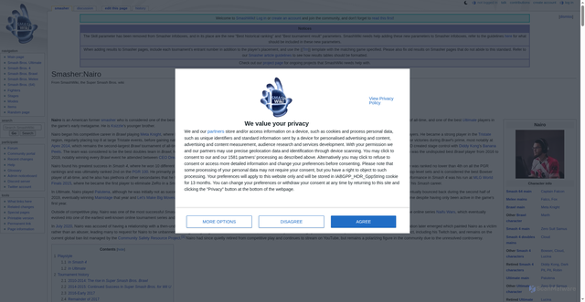Security scan screenshot of https://www.ssbwiki.com/Smasher:Nairo