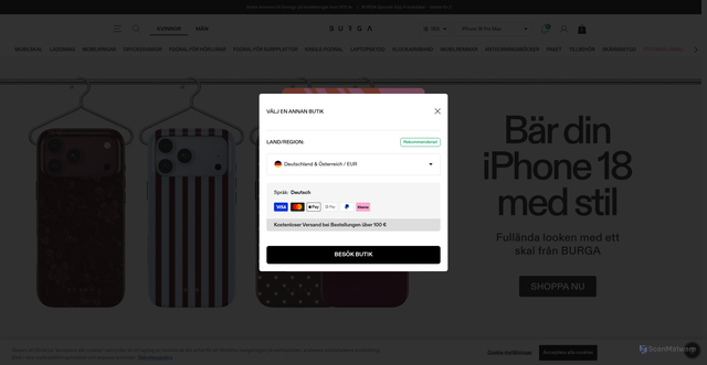 Security scan screenshot of https://burga.se