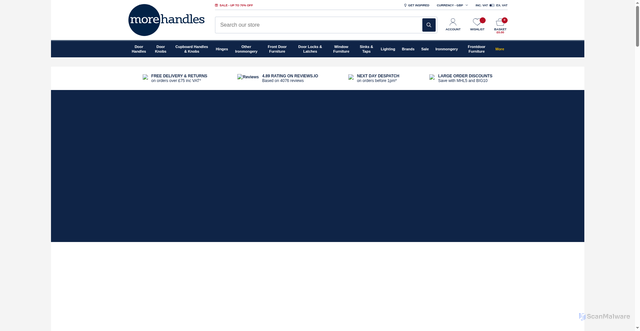 Security scan screenshot of https://morehandles.co.uk