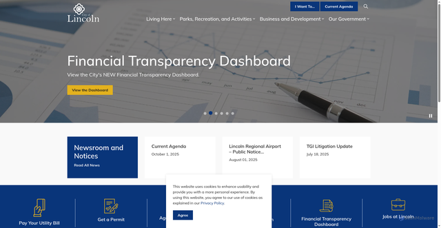 Security scan screenshot of https://www.lincolnca.gov/