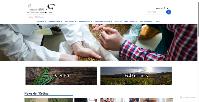 Security scan screenshot of https://www.agronomict.it/