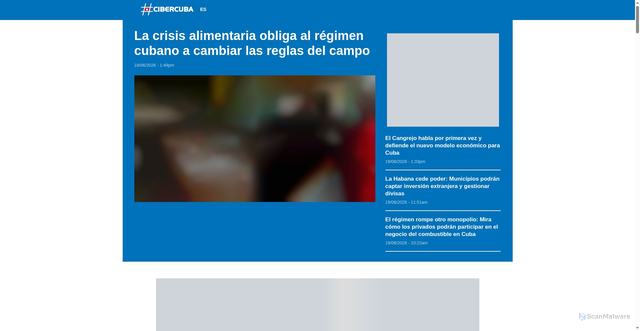 Security scan screenshot of https://www.cibercuba.com