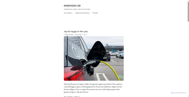 Security scan screenshot of https://ewenson.se
