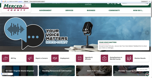 Security scan screenshot of https://www.countyofmerced.com/