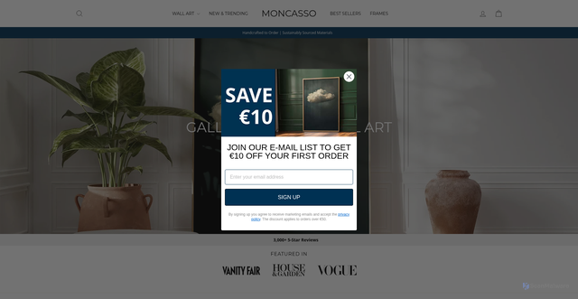 Security scan screenshot of https://moncasso.com