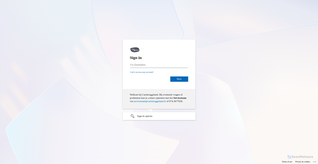 Security scan screenshot of https://hurenbijcarintreggeland-azure-sso.carint01.bitwise.nl/