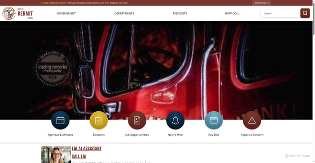 Security scan screenshot of https://kermittx.gov/