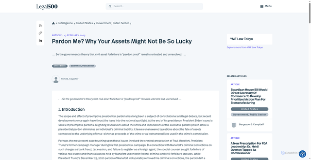 Security scan screenshot of https://www.legal500.com/intelligence/united-states/government-public-sector/pardon-me-why-your-assets-might-not-be-so-lucky