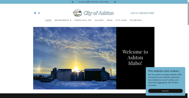 Security scan screenshot of https://cityofashton.com/