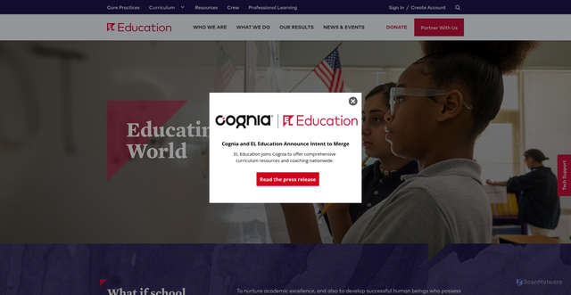 Security scan screenshot of https://eleducation.org