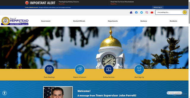 Security scan screenshot of https://hempsteadny.gov/