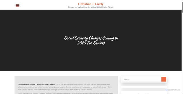 Security scan screenshot of https://christinetlivelyd.pages.dev/tpsff-social-security-changes-coming-in-2025-for-seniors-kuptv/
