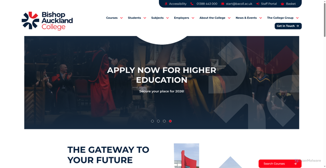 Security scan screenshot of https://bacoll.ac.uk/