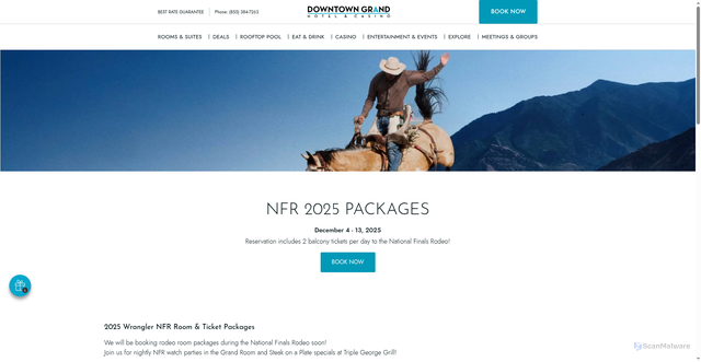 Security scan screenshot of https://www.downtowngrand.com/downtown-las-vegas-events/nfr