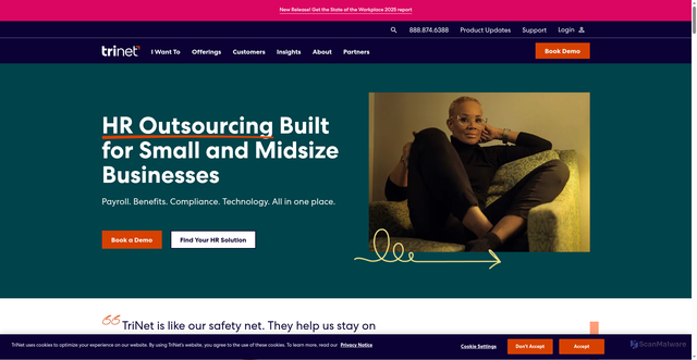 Security scan screenshot of https://hr.trinet.com