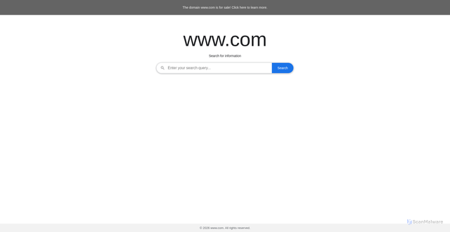 Security scan screenshot of http://www.com/