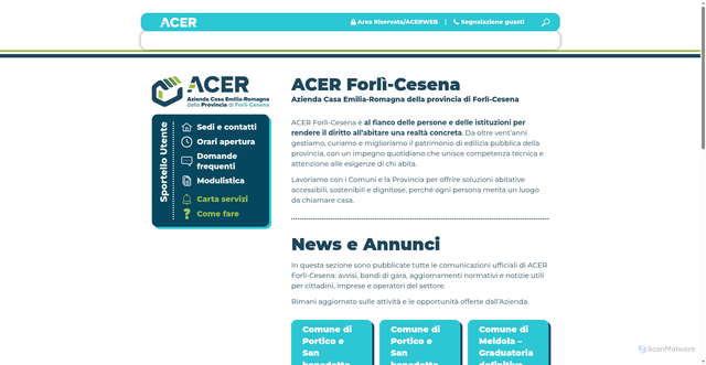 Security scan screenshot of https://aziendacasa.fc.it/