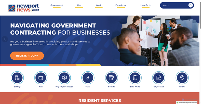 Security scan screenshot of https://www.nnva.gov//