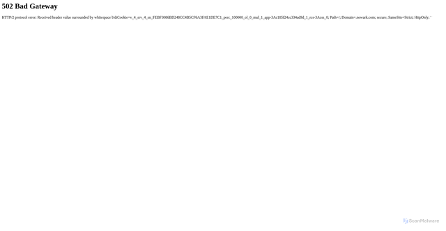 Security scan screenshot of https://www.newark.com/temperature-converter