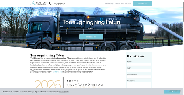 Security scan screenshot of https://torrsugning-falun.se
