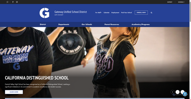 Security scan screenshot of https://gatewayusd.org