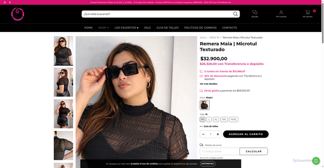 Security scan screenshot of https://odhiseatallesreales.com.ar/productos/remera-maia-talles-reales-microtul-texturado/