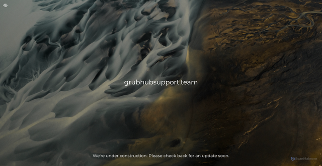 Security scan screenshot of https://grubhubsupport.team
