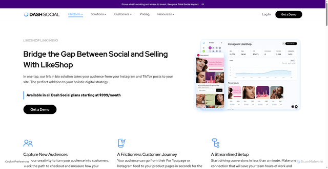 Security scan screenshot of https://likeshop.me