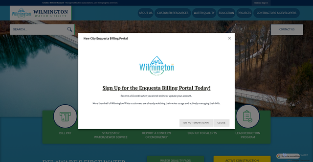 Security scan screenshot of https://wilmingtondewater.gov/