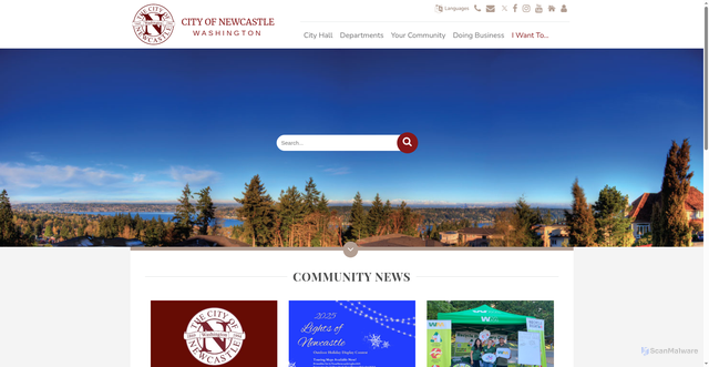 Security scan screenshot of https://www.newcastlewa.gov/