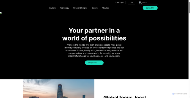 Security scan screenshot of https://vialto.com