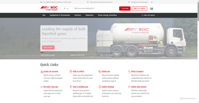 Security scan screenshot of https://boconline.co.uk