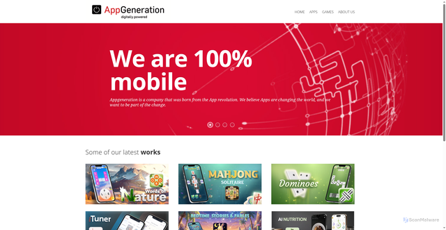 Security scan screenshot of https://appgeneration.com