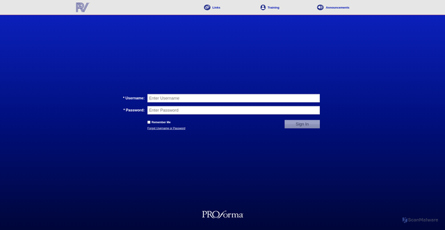 Security scan screenshot of https://provision.proforma.com