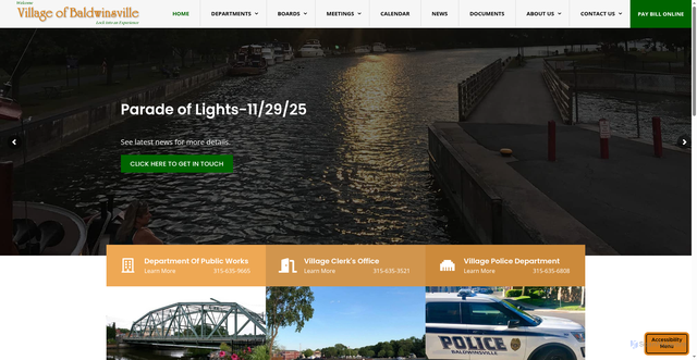 Security scan screenshot of https://www.baldwinsville.org/