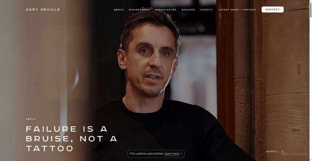Security scan screenshot of https://garyneville.com/about